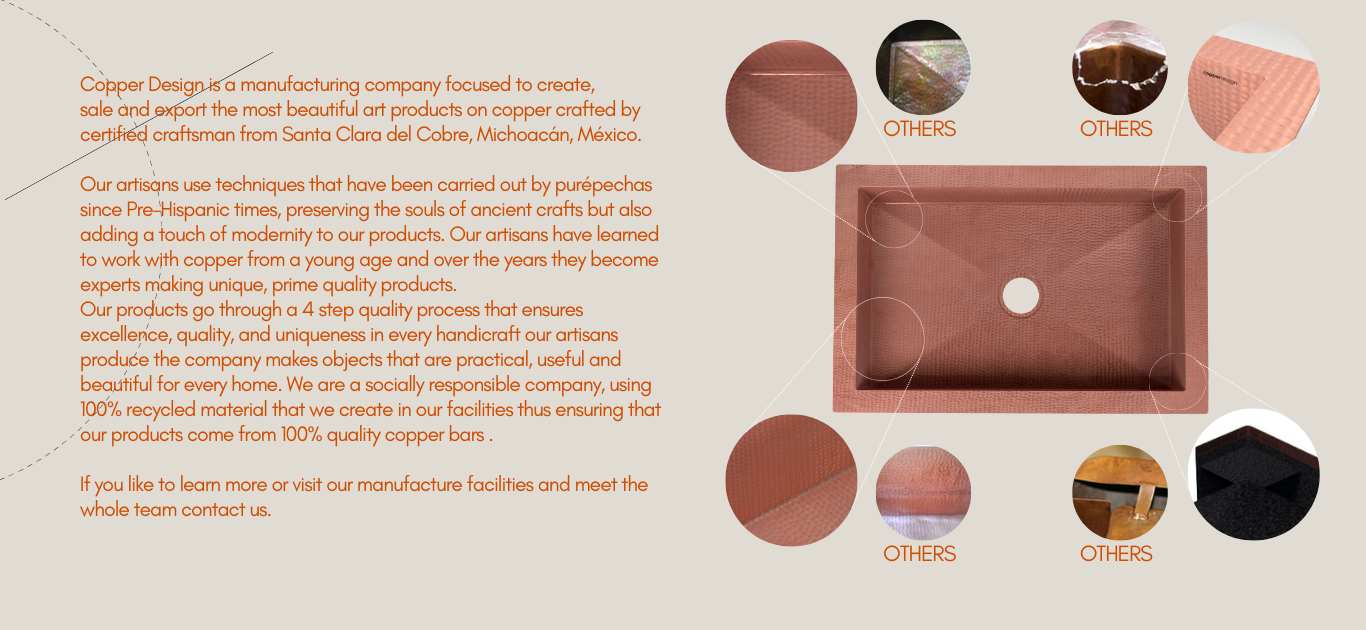 Innova Copper Triple Bowl Kitchen Sink