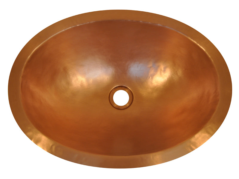 Innova Copper Smooth Oval Bath Sink