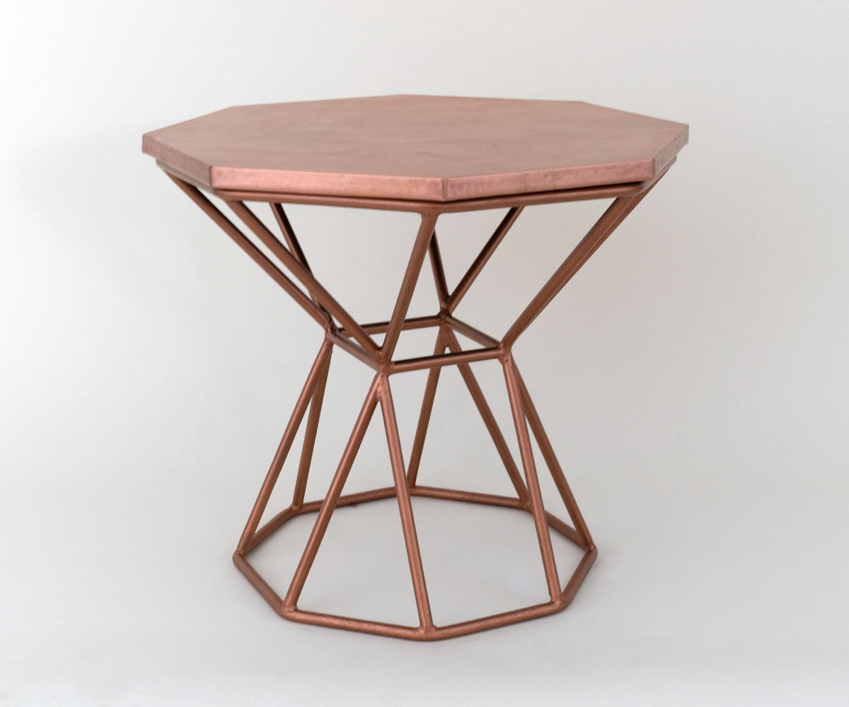 Innova Copper Octagonal Center Table