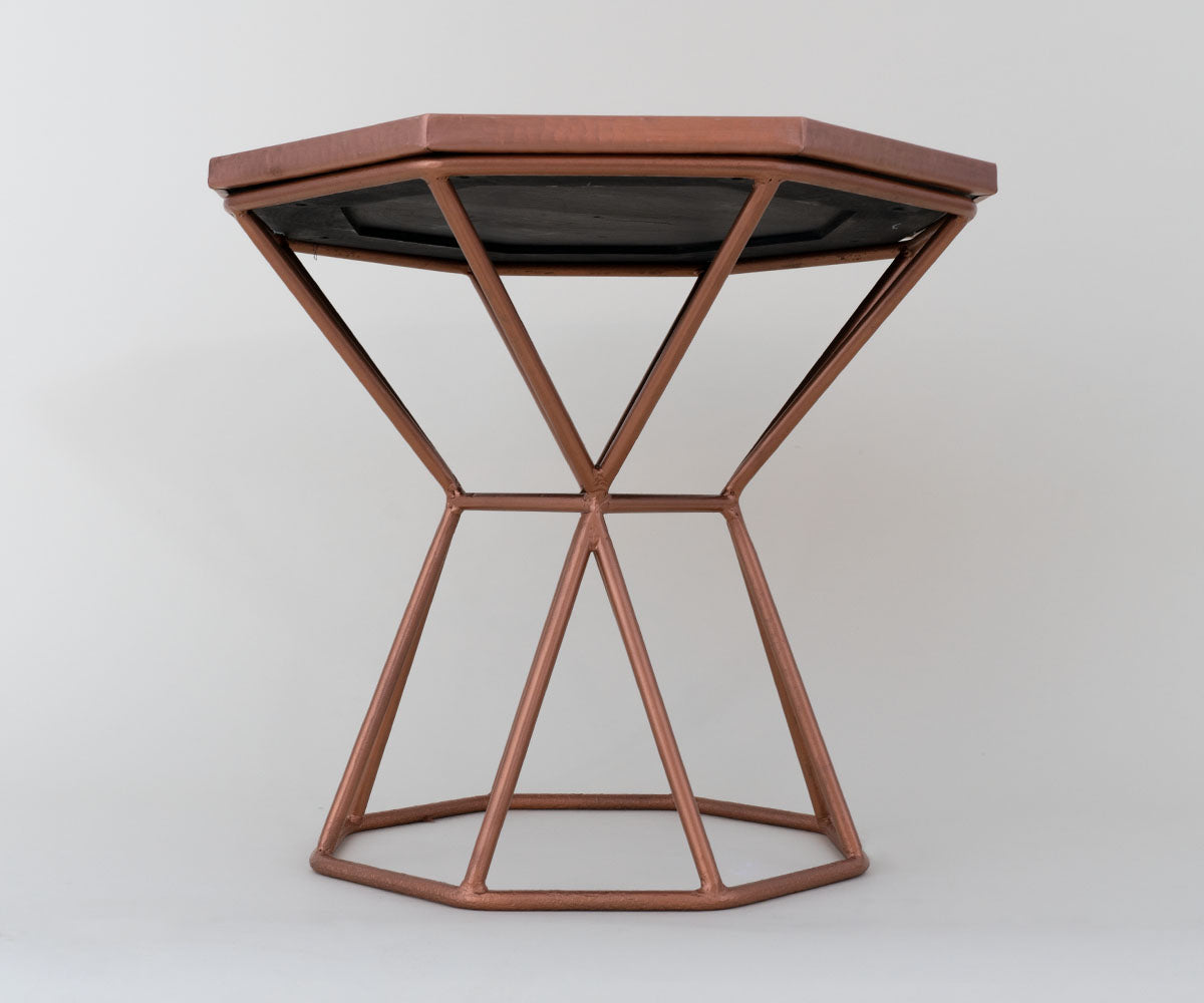 Innova Copper Octagonal Center Table