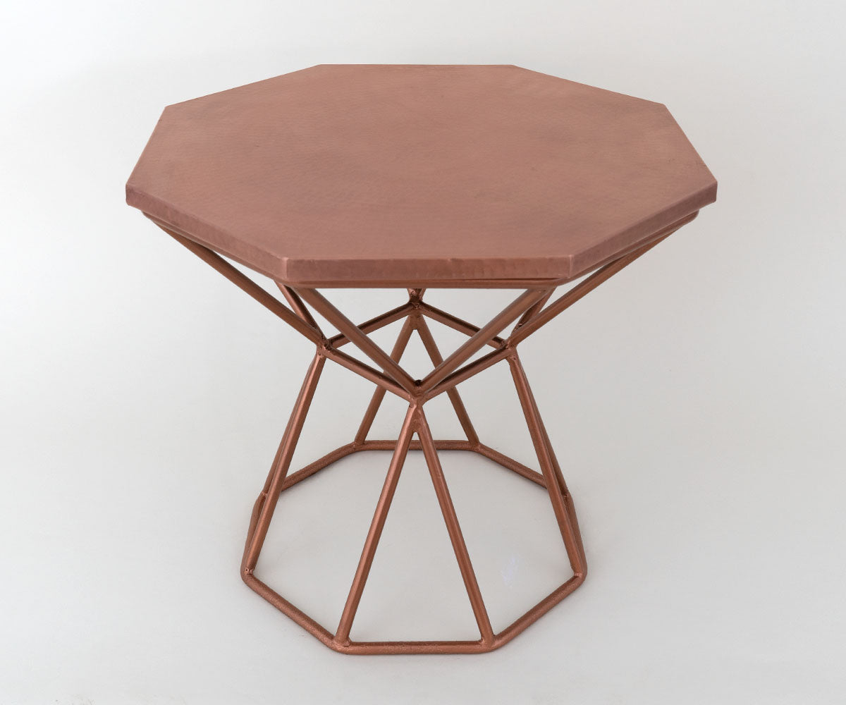 Innova Copper Octagonal Center Table