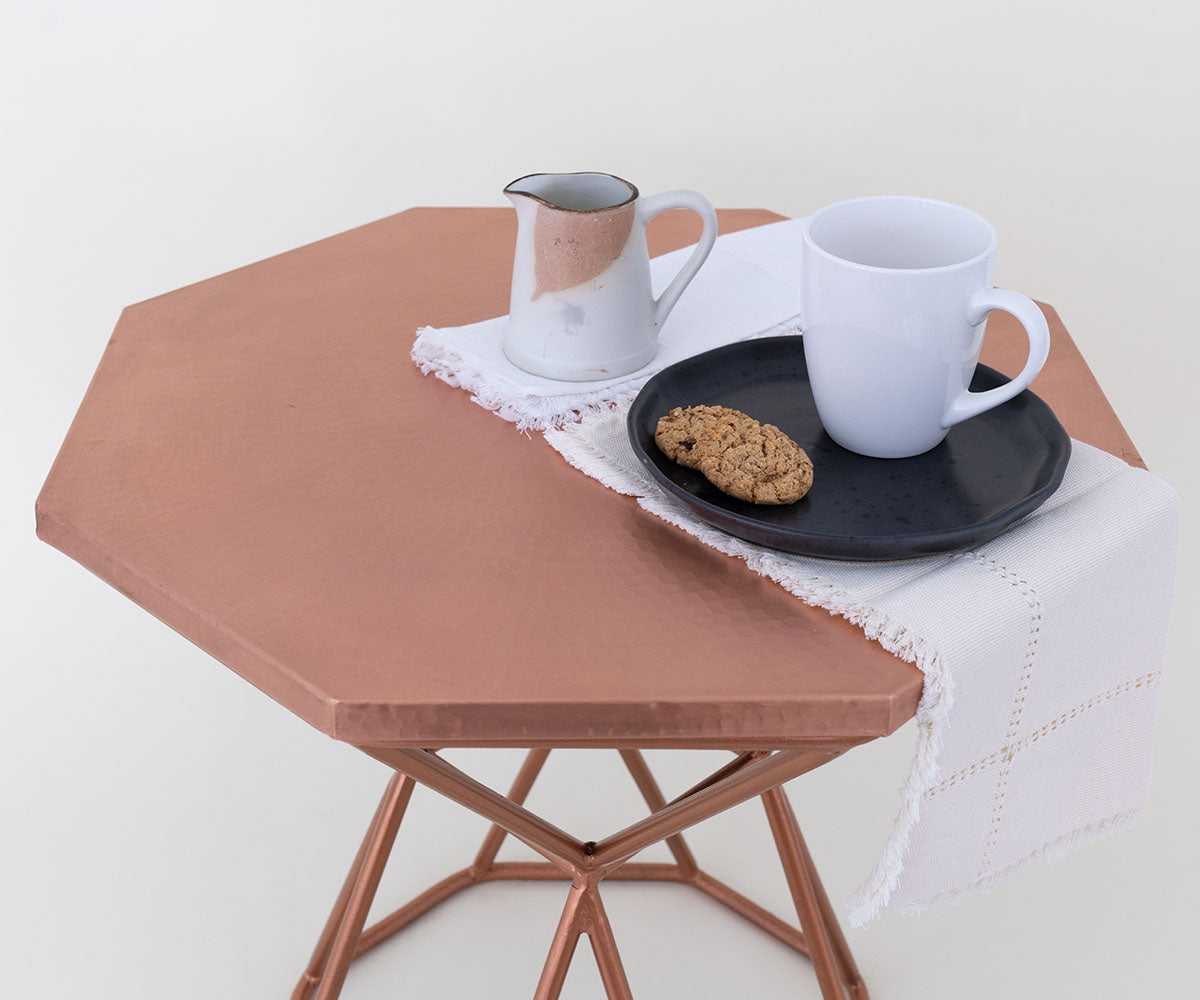 Innova Copper Octagonal Center Table