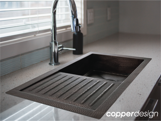 Innova Copper Kitchen Sink With Drainer