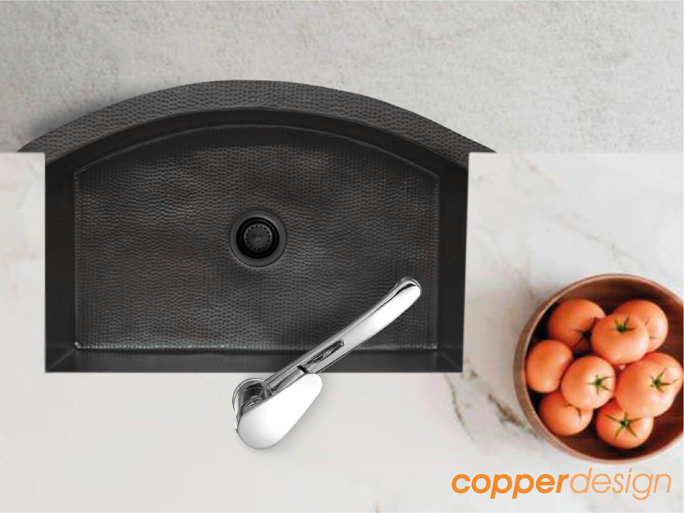 Copper Farmhouse Round Apron Kitchen Sink