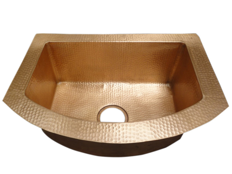Copper Round Drop In Kitchen Sink