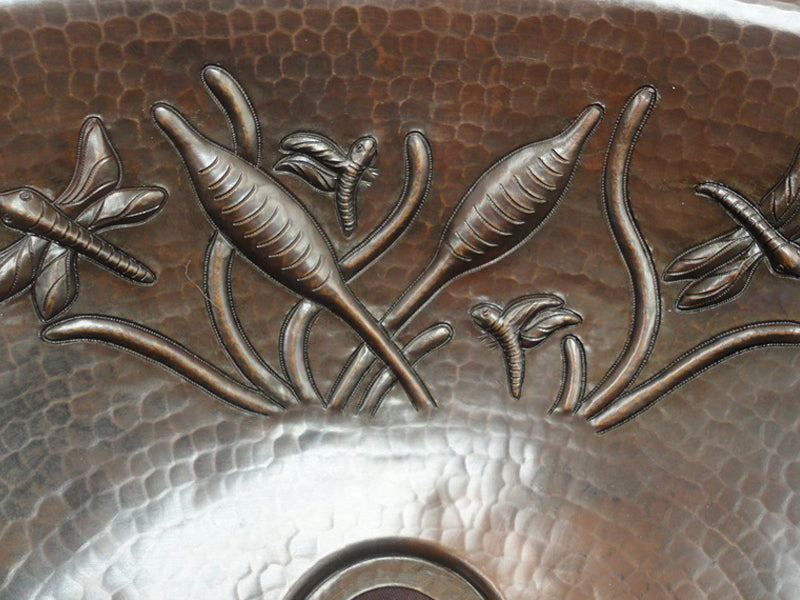 Diseño de prisas del lavabo del baño ovalado de cobre