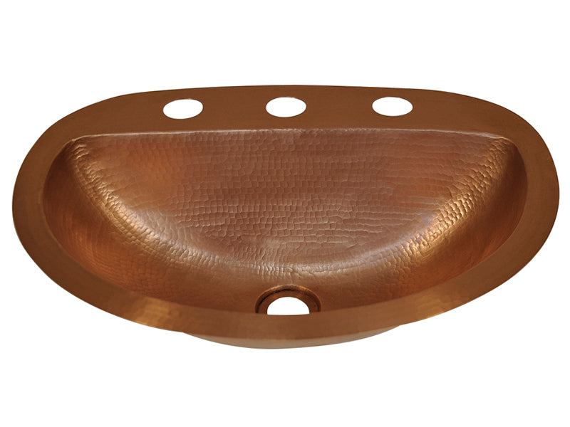 Fregadero ovalado de cobre Durango Design