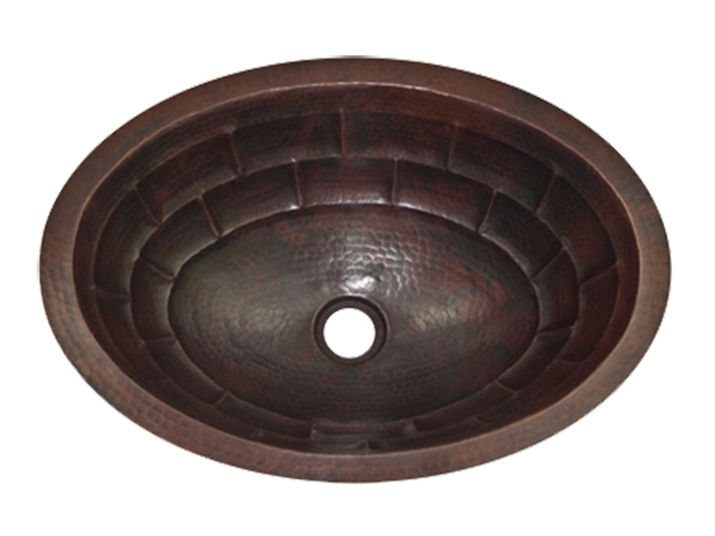 Copper Oval Bath Sink Turtle