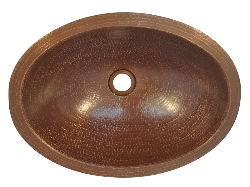 Copper Oval Vessel Sink