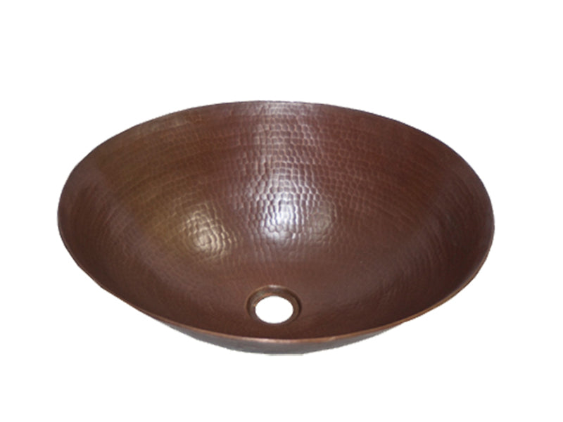 Copper Oval Vessel Sink