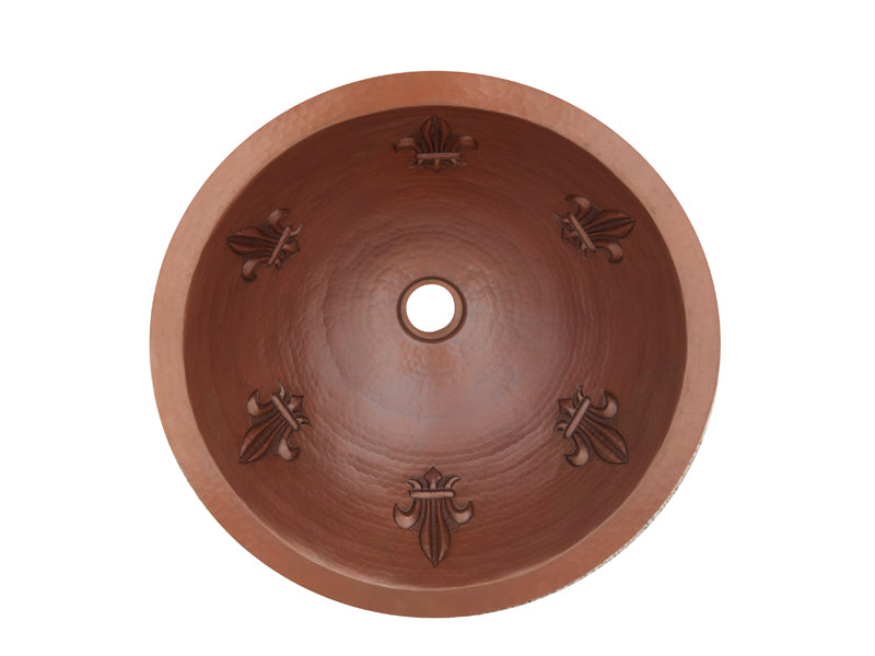 Copper Sink Fleur Da Lis