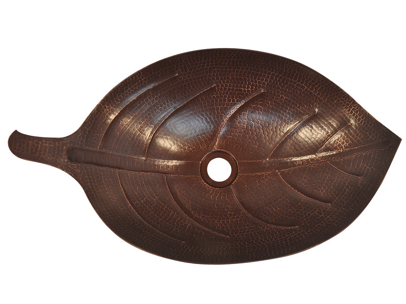 Diseño de hoja de fregadero de recipiente de cobre