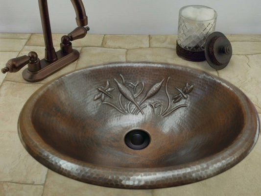 Diseño de prisas del lavabo del baño ovalado de cobre