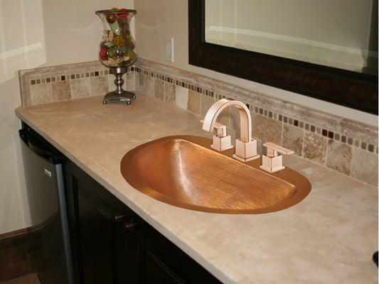 Fregadero ovalado de cobre Durango Design