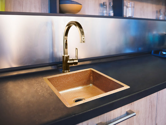 Copper Square Bar Prep Sink