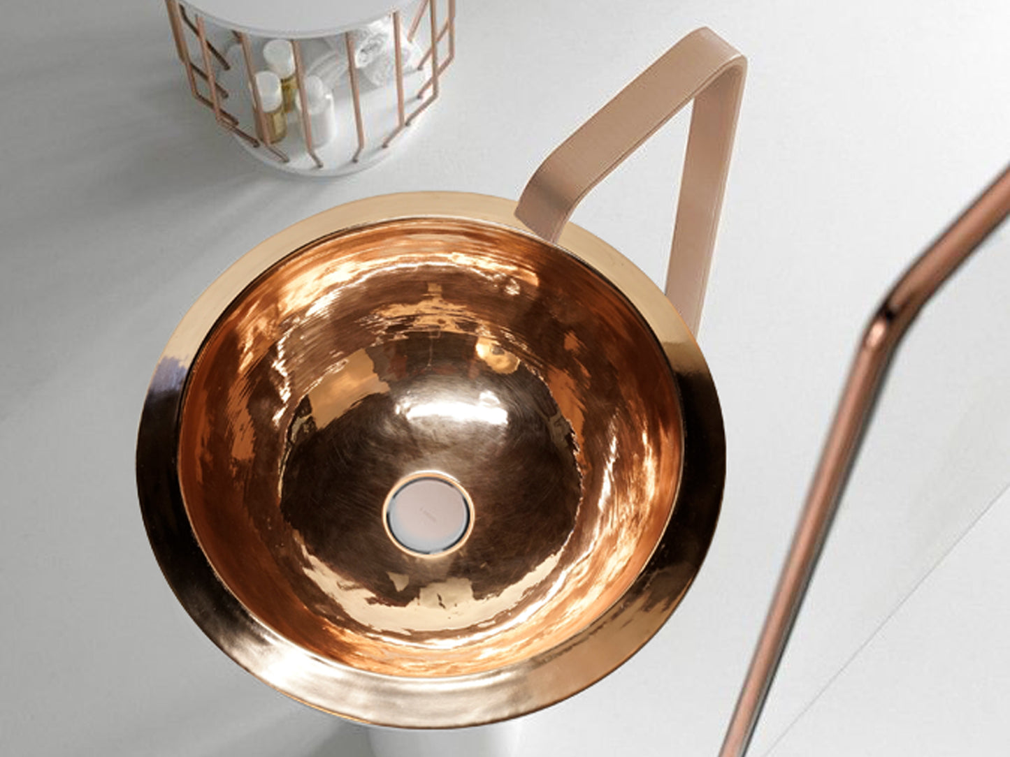 Innova Copper Round Bath Sink Smooth High Bright