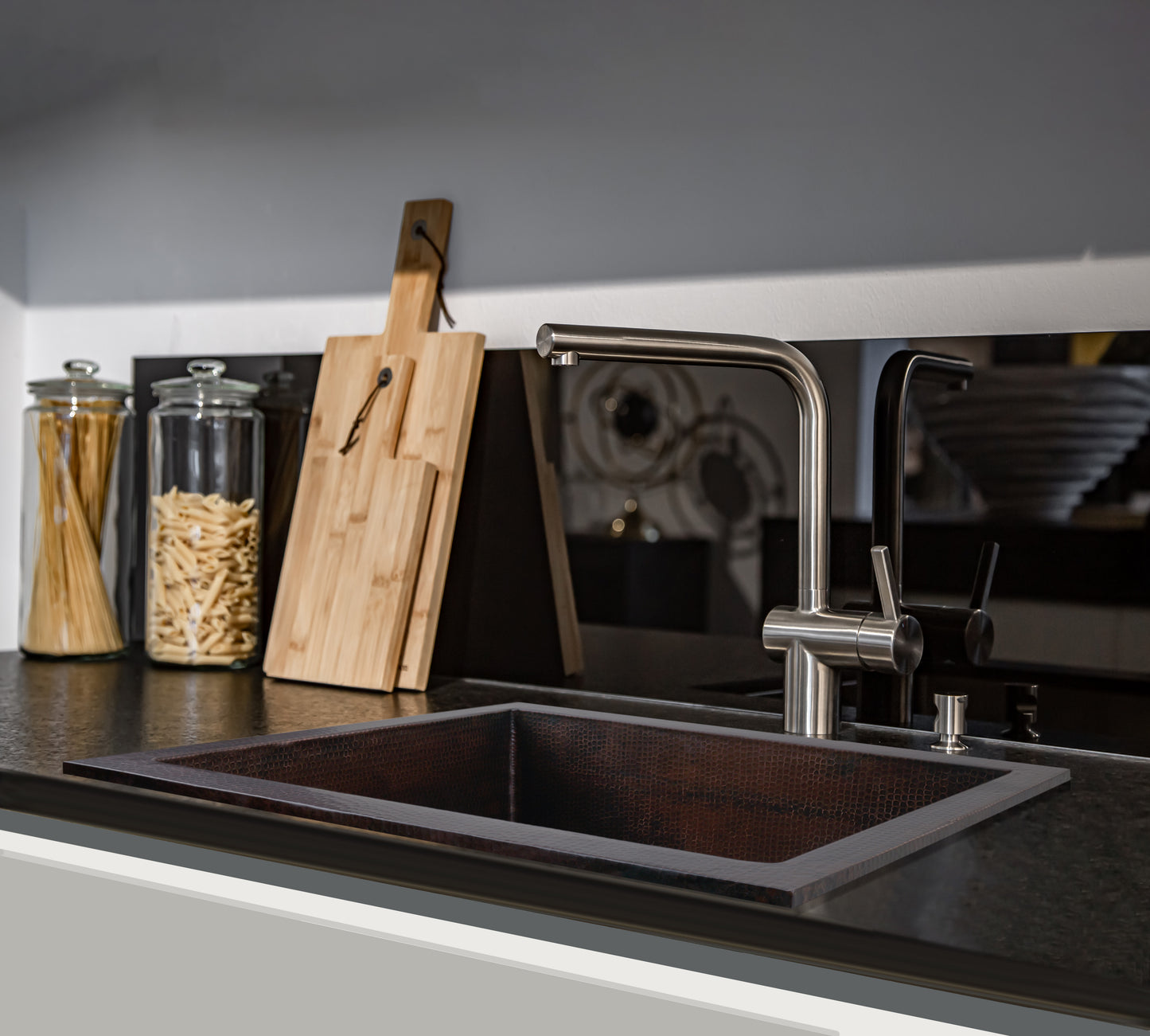 Fregadero de cocina de cobre 