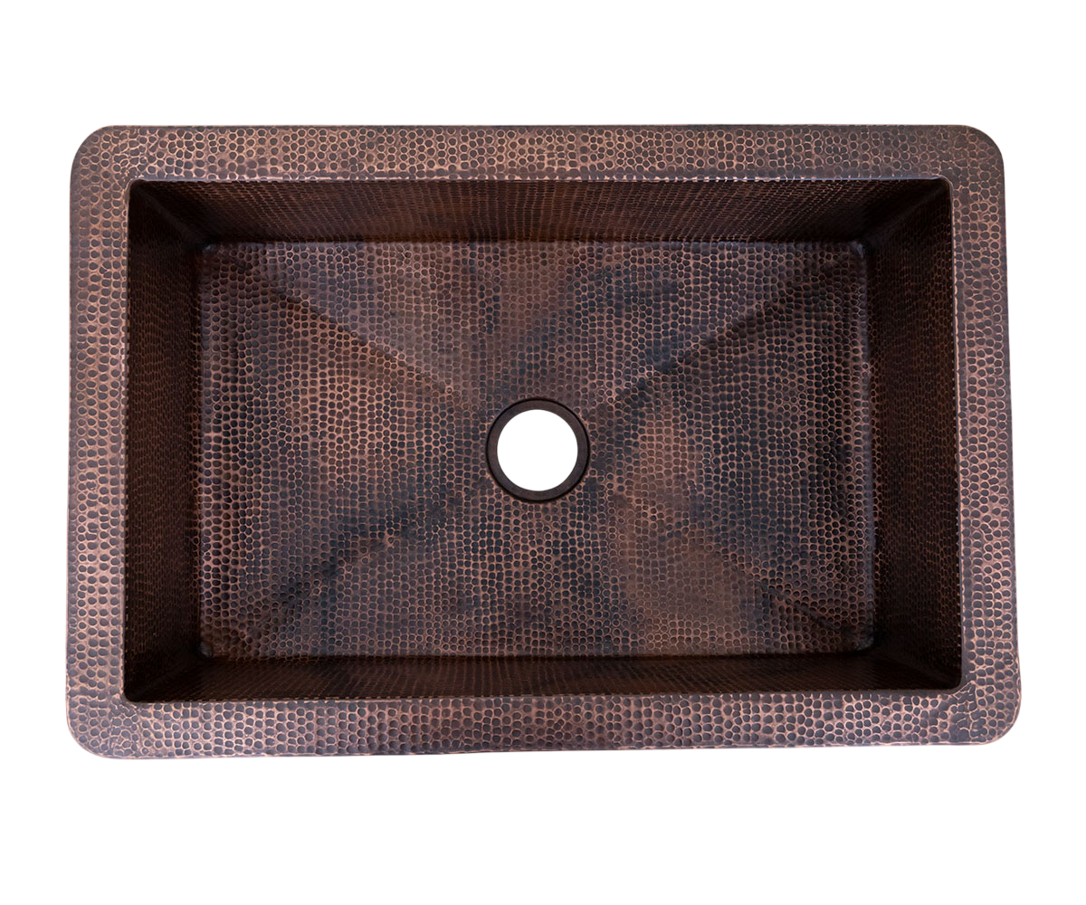 Fregadero de cocina estilo granja de cobre Fernanda Design 