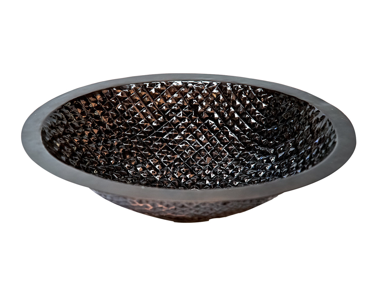 Diseño de prisas del lavabo del baño ovalado de cobre 