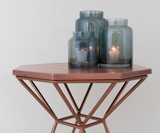 Innova Copper Octagonal Center Table