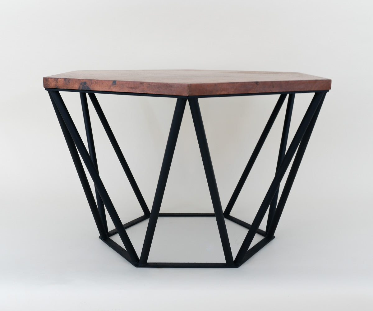 Innova Copper Hexagonal Center Table