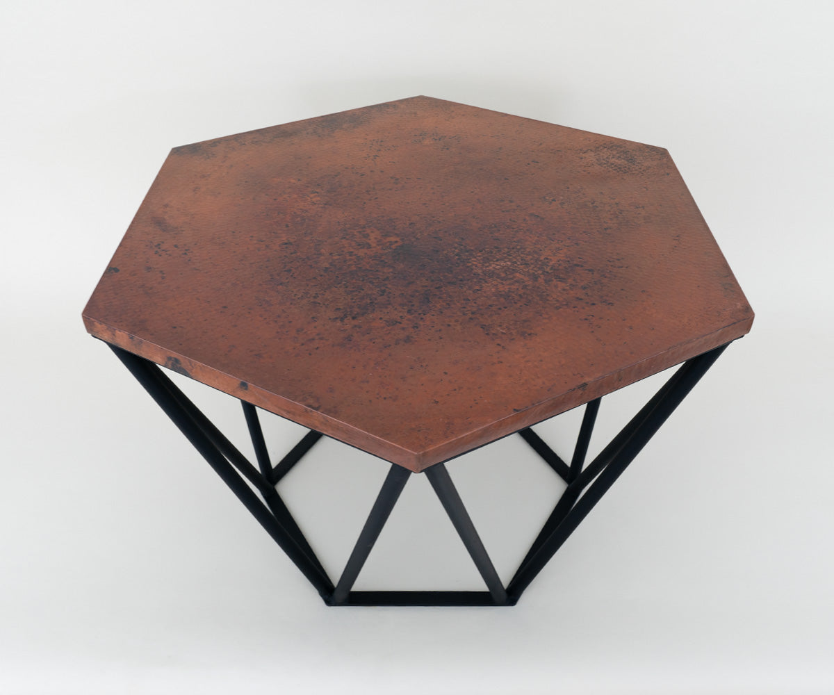 Innova Copper Hexagonal Center Table