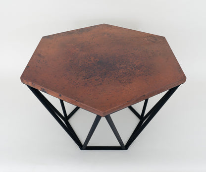 Innova Copper Hexagonal Center Table