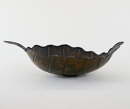 Innova Copper Vessel Sink Oak Leaf Design