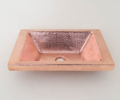 Innova Copper Rectangular Special Bath Sink High Tab