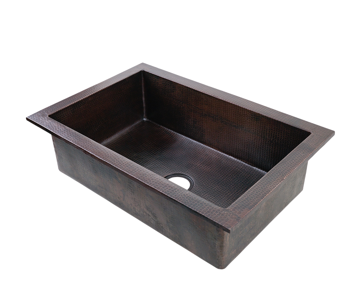 Fregadero de cocina de cobre 