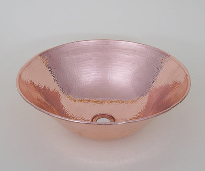 Innova Copper Round Vessel Sink Wired Edge