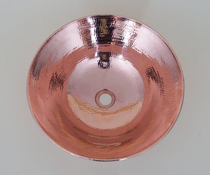 Innova Copper Round Vessel Sink Wired Edge