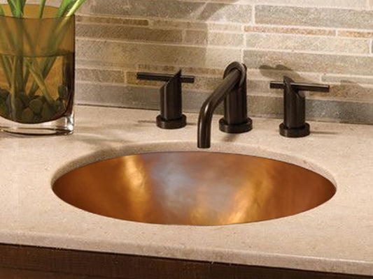 Innova Copper Smooth Oval Bath Sink