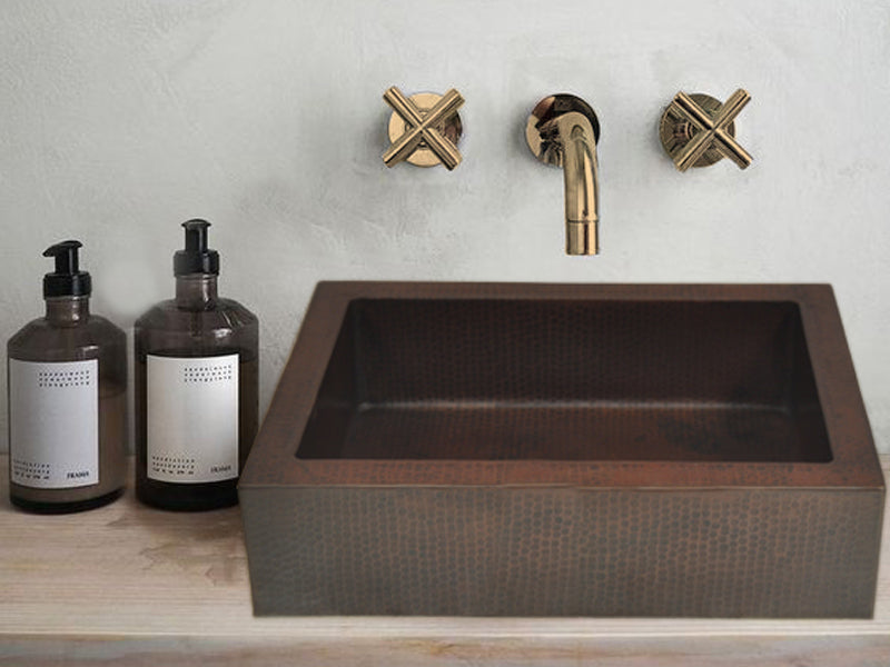 Innova Copper Rectangular Vessel Sink Tatra Design