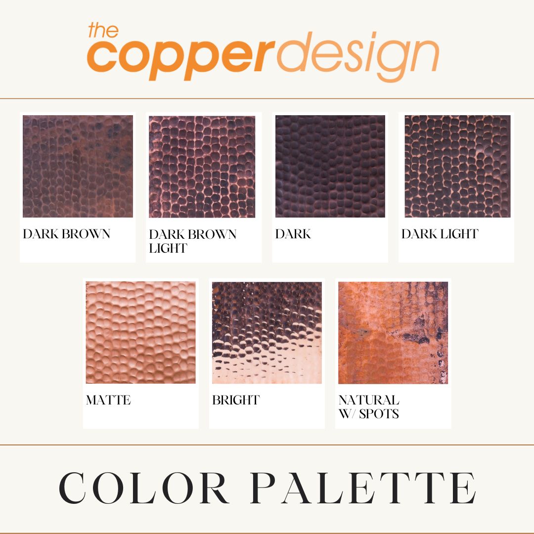 Pack of Copper Tiles Flower Heart Design