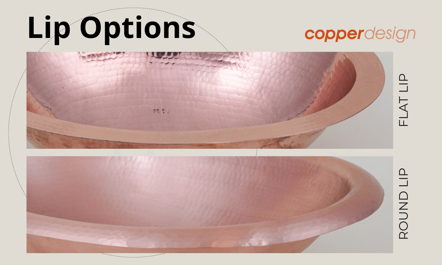 Copper Round Bath Sink Fleur Da Lis Design