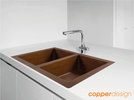 Copper Kitchen Sink 50/50