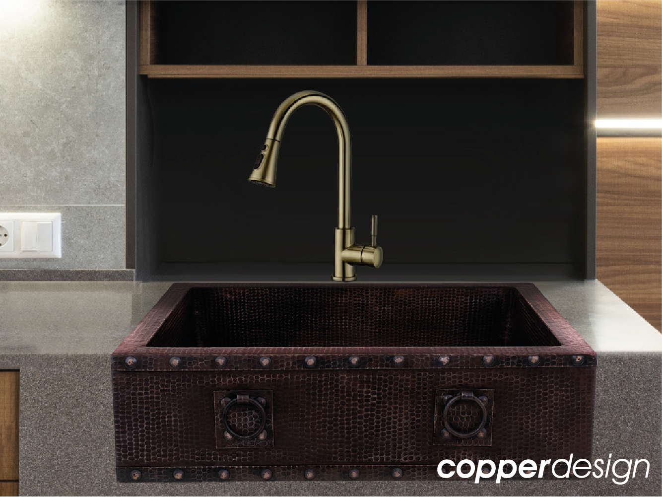 Copper Farmhouse Kitchen Sink Rings Design