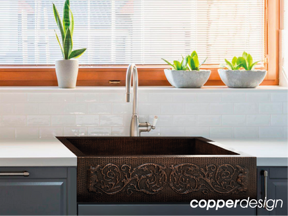 Copper Farmhouse Kitchen Sink With Design