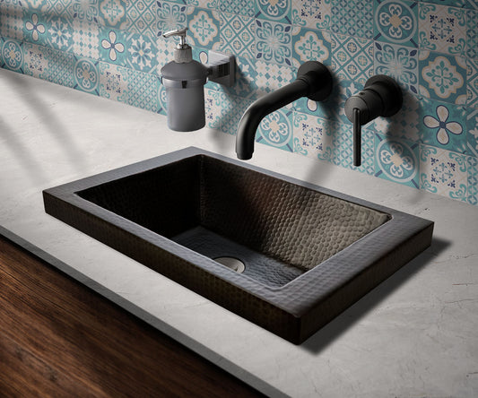 Innova Copper Rectangular Special Bath Sink High Tab