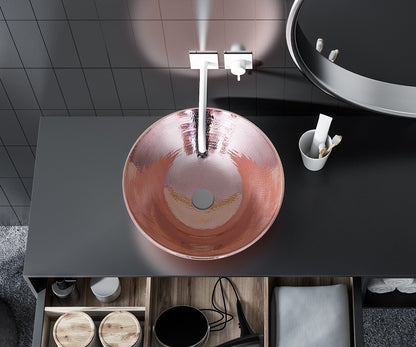 Innova Copper Round Vessel Sink Wired Edge