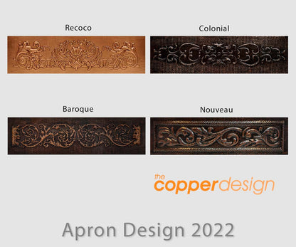 Copper Farmhouse Round Apron Kitchen Sink With Design