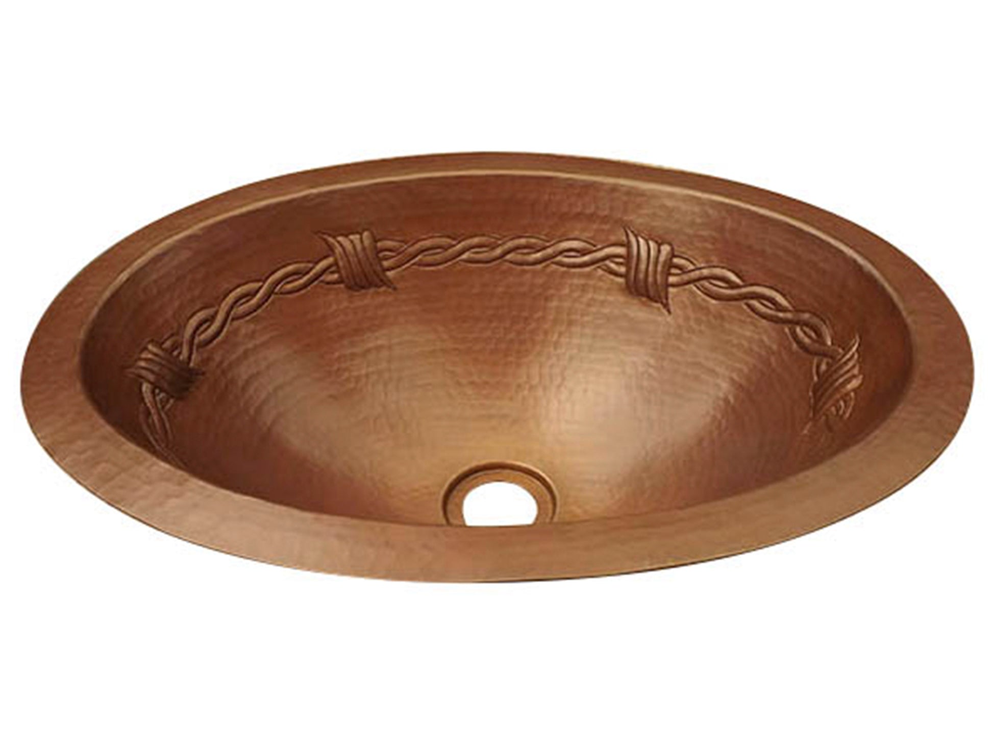 Copper Sink Barbwire Design