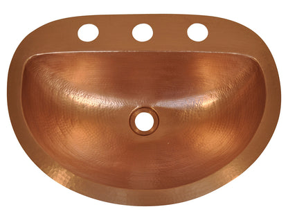 Copper Oval Vessel Sink Durango Design