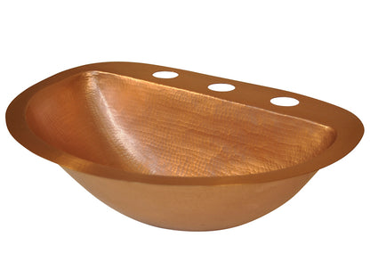 Copper Oval Vessel Sink Durango Design