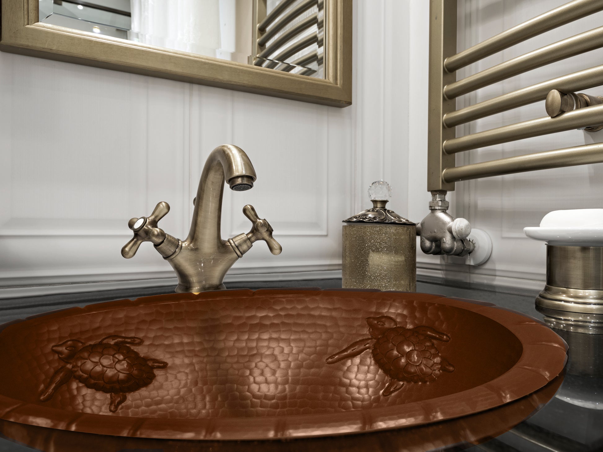 Copper Oval Bath Sink