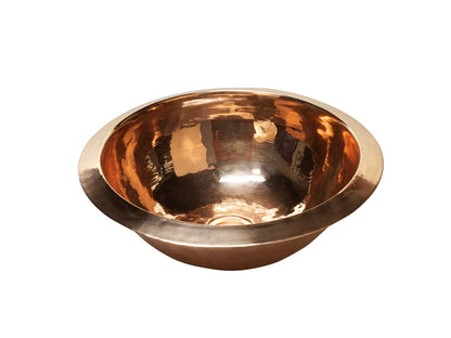 Copper Smooth Round Bath Sink High Bright